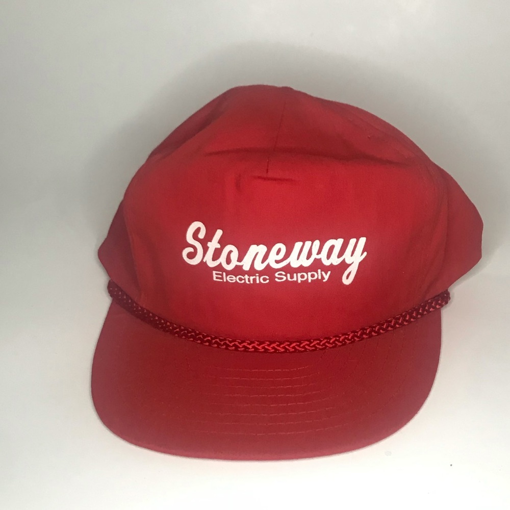 Vintage 90s Strapback Hat Stoneway Electrical